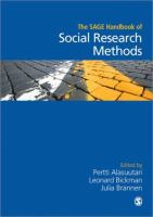 The SAGE handbook of social research methods /