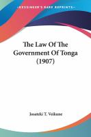 The law of the Government of Tonga.