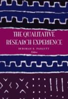 The qualitative research experience /