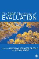 Handbook of evaluation : policies, programs and practices /