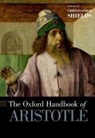 The Oxford handbook of Aristotle /