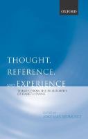 Thought, reference, and experience : themes from the philosophy of Gareth Evans /