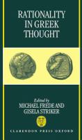 Rationality in Greek thought /
