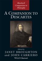 A companion to Descartes /