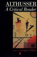 Althusser : a critical reader /