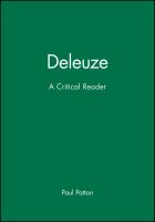 Deleuze : a critical reader /