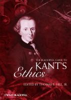 The Blackwell guide to Kant's ethics /