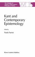 Kant and contemporary epistemology /