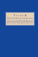Value and understanding : essays for Peter Winch /
