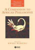 A companion to African philosophy /