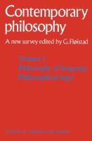 Contemporary philosophy : a new survey /