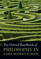 The Oxford handbook of philosophy in early modern Europe /