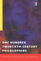 One hundred twentieth-century philosophers /