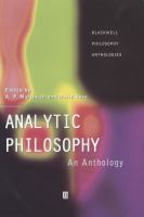 Analytic philosophy : an anthology /