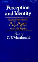 Perception and identity : essays presented to A. J. Ayer, with his replies /