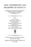Logic, methodology and philosophy of science : Proceedings /