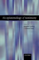 The epistemology of testimony /