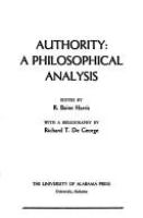 Authority : a philosophical analysis /