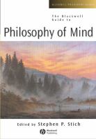 The Blackwell guide to philosophy of mind /