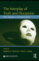 The interplay of truth and deception new agendas in communication /