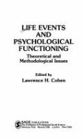 Life events and psychological functioning : theoretical and methodological issues /