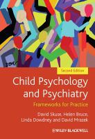 Child psychology and psychiatry frameworks for practice /