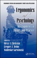 Ergonomics and psychology : developments in theory and practice /