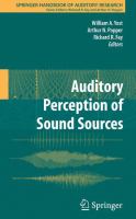 Auditory perception of sound sources