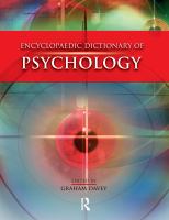 The encyclopaedic dictionary of psychology /