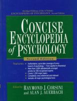 Concise encyclopedia of psychology /