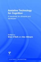 Assistive technology for cognition : a handbook for clinicians and developers /