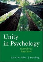 Unity in psychology : possibility or pipedream? /