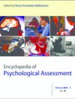 Encyclopedia of psychological assessment