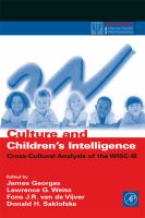 Culture and children's intelligence : cross-cultural analysis of the WISC-III /