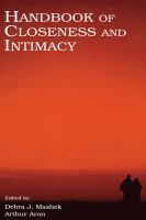 Handbook of closeness and intimacy