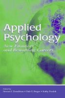 Applied psychology : new frontiers and rewarding careers /