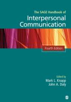 The Sage handbook of interpersonal communication /