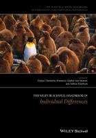 The Wiley-Blackwell handbook of individual differences /