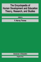 The Encyclopedia of human development and education : theory, research, and studies /