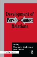 Development of person-context relations /