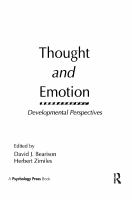 Thought and emotion : developmental perspectives /