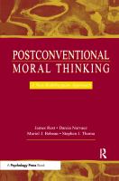Postconventional moral thinking : a Neo-Kohlbergian approach /