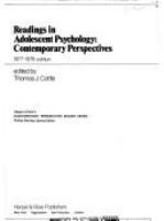 Readings in adolescent psychology : contemporary perspectives /