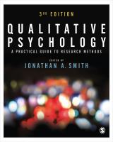 Qualitative psychology : a practical guide to research methods /