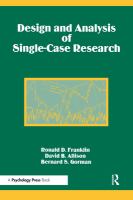 Design and analysis of single-case research /