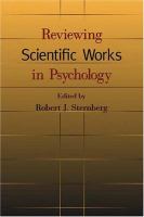Reviewing scientific works in psychology /