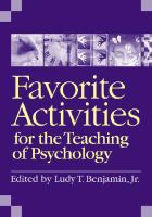 Favorite activities for the teaching of psychology /