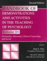 Handbook of demonstrations and activities in the teaching of psychology /