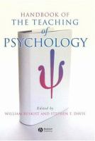 Handbook of the teaching of psychology /