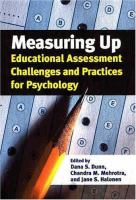 Measuring up : educational assessment challenges and practices for psychology /
